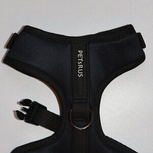 PETsRUS Premium No Pull Dog Harness 2 Leash Clips Ivory Charc Leather